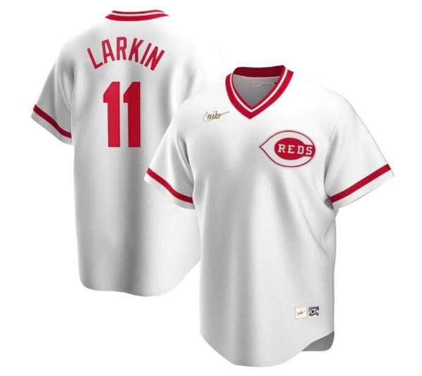 Men's Cincinnati Reds Active Player Custom White Cool Base Stitched Baseball Jersey